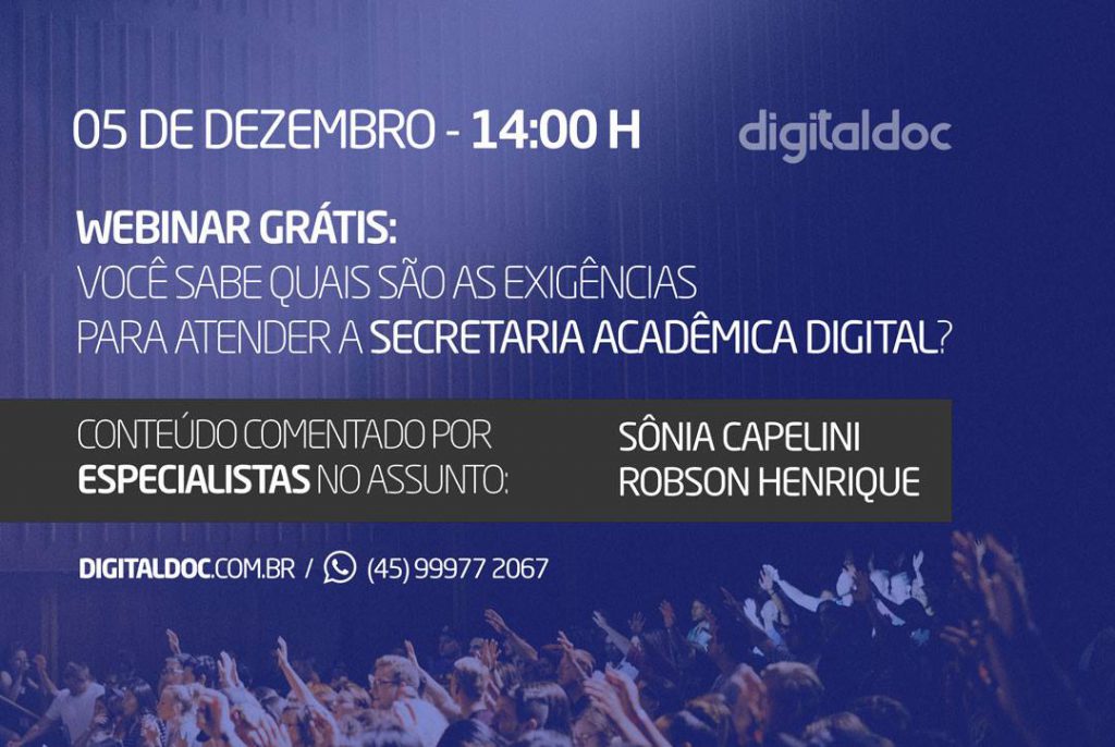 Convite para webinar sobre Secretaria Academica Digital